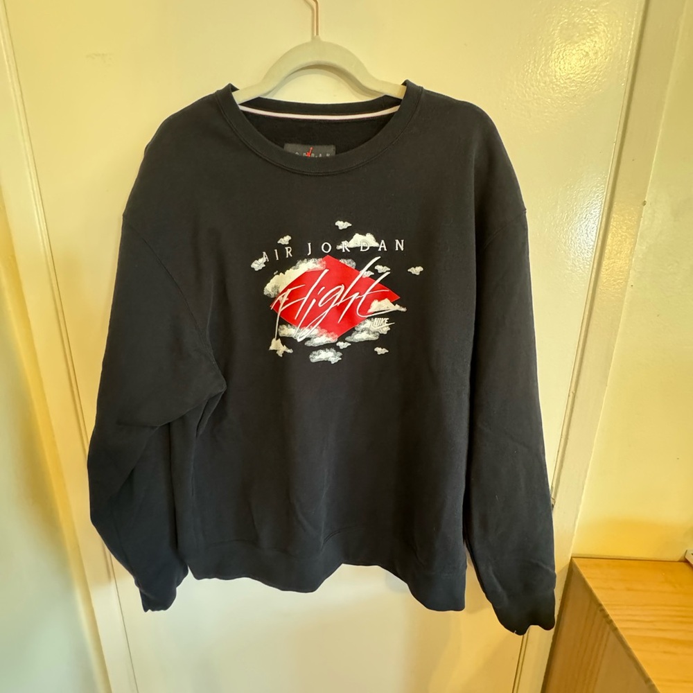 Air Jordan Flight Crewneck Sweatshirt |  Black | Size: L